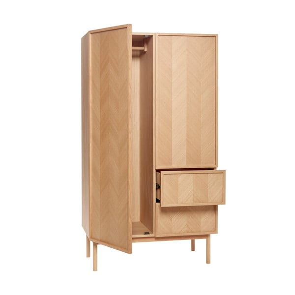 Šatníková skriňa z dubového dreva 100x180 cm Herringbone - Hübsch-image-4