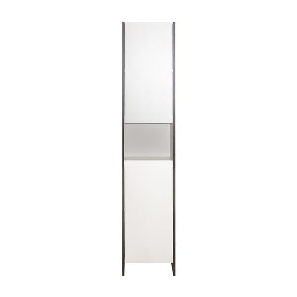 Biela kúpeľňová skrinka so sivým korpusom Symbiosis Biarritz, šírka 38,2 cm