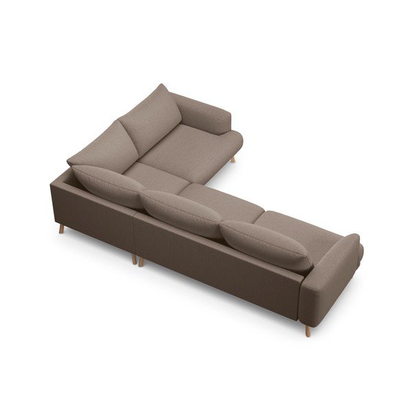 Taupe rohová pohovka (pravý roh/s leňoškou) Naomi – Micadoni -image-2