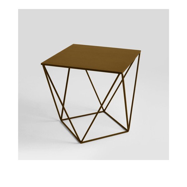 Odkladací stolík v zlatej farbe Custom Form Daryl, 60 × 60 cm-image-1