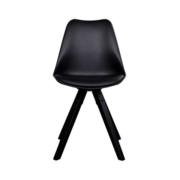 Súprava 2 čiernych stoličiek s čiernymi nohami House Nordic Bergen-image-3