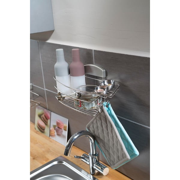 Nástenný držiak na sprchové gély bez nutnosti vŕtania Compactor Gel, 35 x 16 cm-image-1