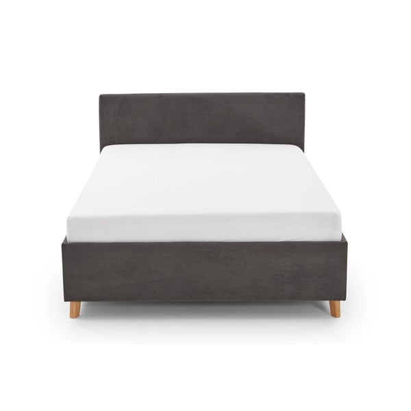 Antracitová čalúnená detská posteľ s úložným priestorom s roštom 140x200 cm Cool – Meise Möbel-image-4