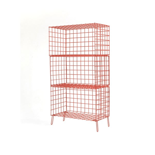 Červená kovová úložná skrinka Really Nice Things, 56 × 100 cm