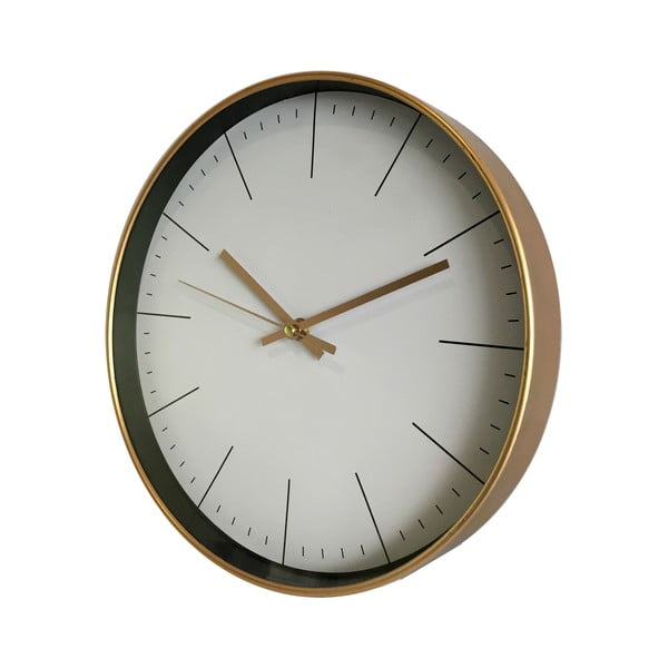 Nástenné hodiny v zlatej farbe Maiko Bronce, ⌀ 30 cm
