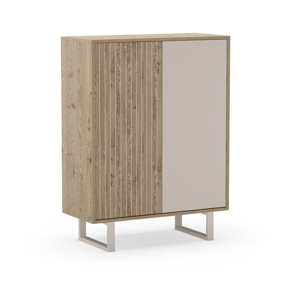 Skrinka v dekore duba v sivo-prírodnej farbe 90x120 cm Millay – Marckeric-image-3