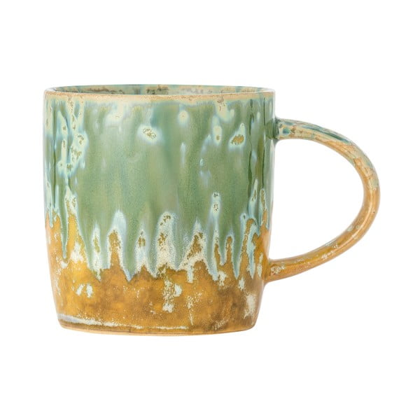 Žltá/svetlozelená šálka z kameniny 400 ml Milani – Bloomingville-image-3