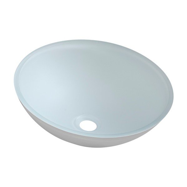 Biele sklenené okrúhle umývadlo ø 42 cm Telica – Sapho