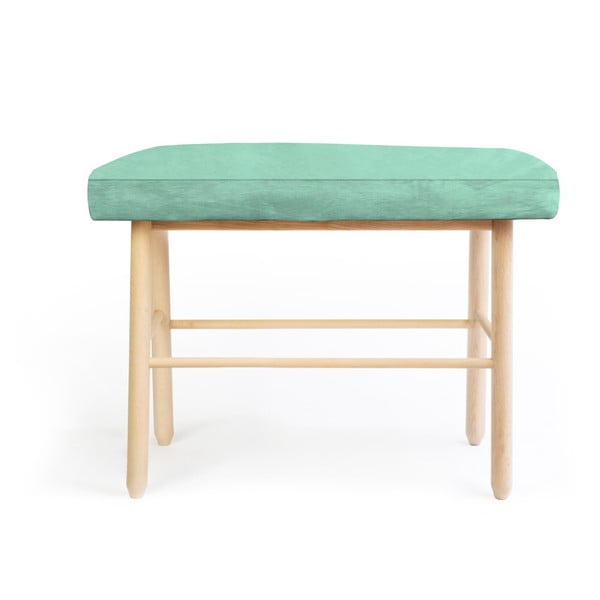 Stolička z borovicového dreva so zeleným zamatovým poťahom Velvet Atelier