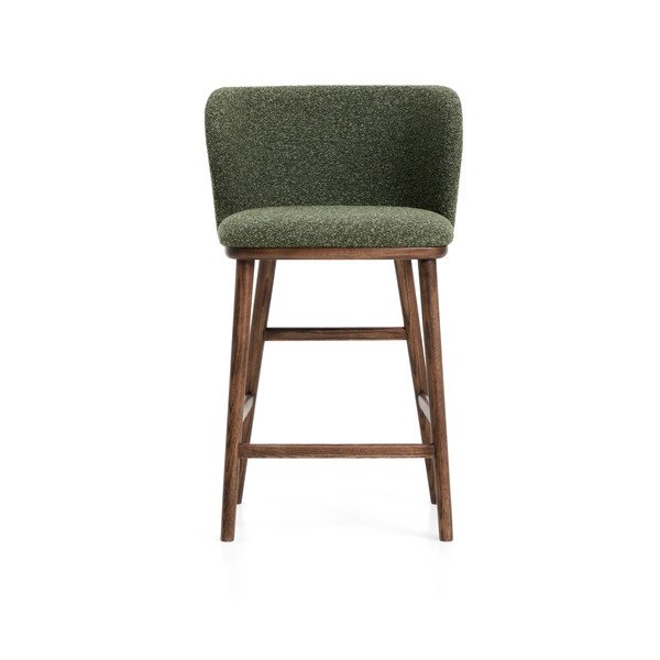 Tmavozelená čalúnená barová stolička (výška sedadla 65 cm) Ciselia – Kave Home-image-4