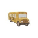 Okrovožltý prateľný/ručne tkaný bavlnený detský koberec 90x130 cm School Bus – Lorena Canals