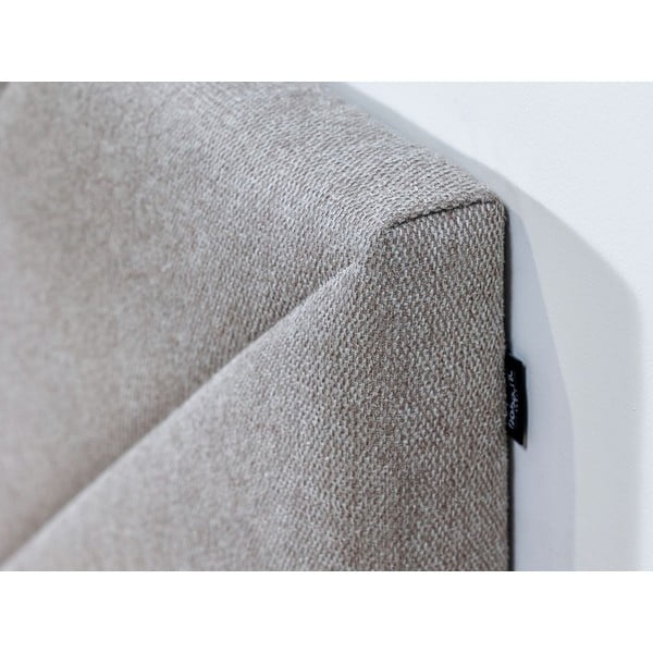 Béžová čalúnená dvojlôžková posteľ s roštom 140x190 cm Romane – Bobochic Paris-image-4