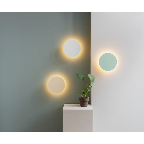 Biele LED nástenné svietidlo s časovačom/na diaľkové ovládanie na USB ø 19 cm Dot – Remember-image-1