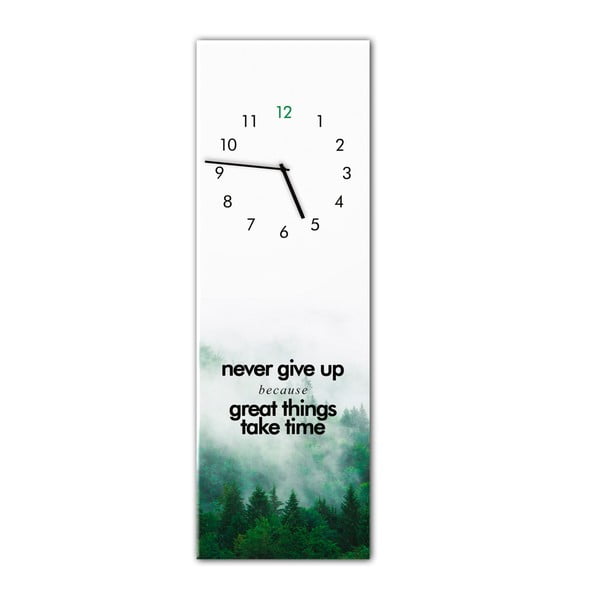 Nástenné hodiny Styler Glassclock Great Things, 20 × 60 cm
