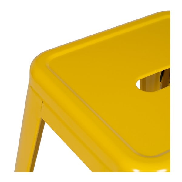 Žlté kovové barové stoličky v súprave 2 ks (výška sedadla 76,5 cm) – Ixia-image-2