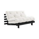 Krémovobiela rozkladacia pohovka 140 cm Roots Black Night – Karup Design