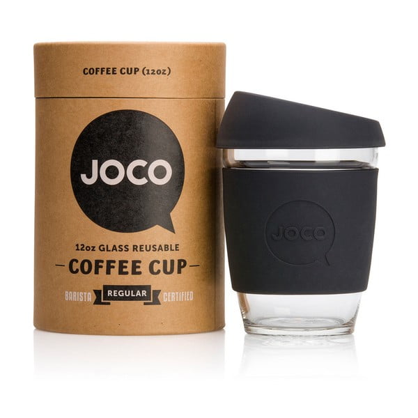 Eko hrnček na kávu Joco Cup 340 ml, čierny