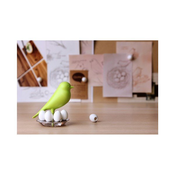 Červený stojan s magnetmi Qualy Magnetic Egg Sparrow-image-3