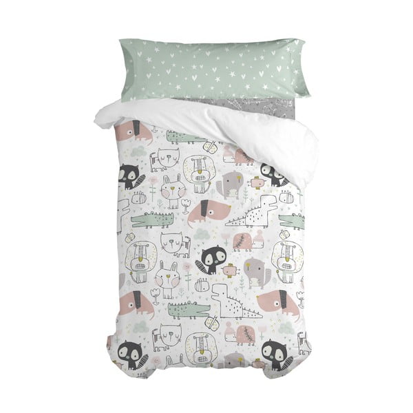 Detská bavlnená plachta Moshi Moshi Best Buddies, 90 x 200 cm-image-2