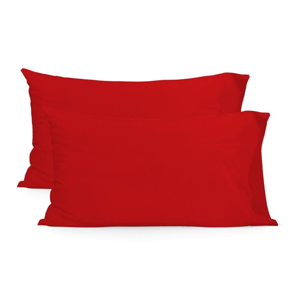 Sada 2 červených obliečok na vankúš HF Living Basic, 50 × 80 cm