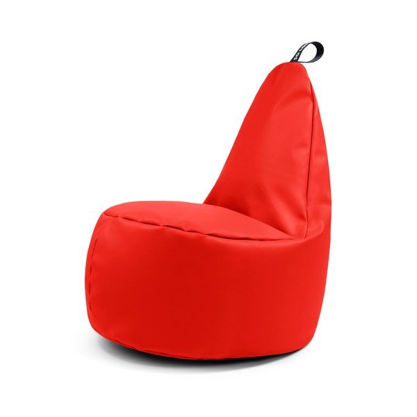 Červený sedací vak z imitácie kože Lull XL – So Soft?