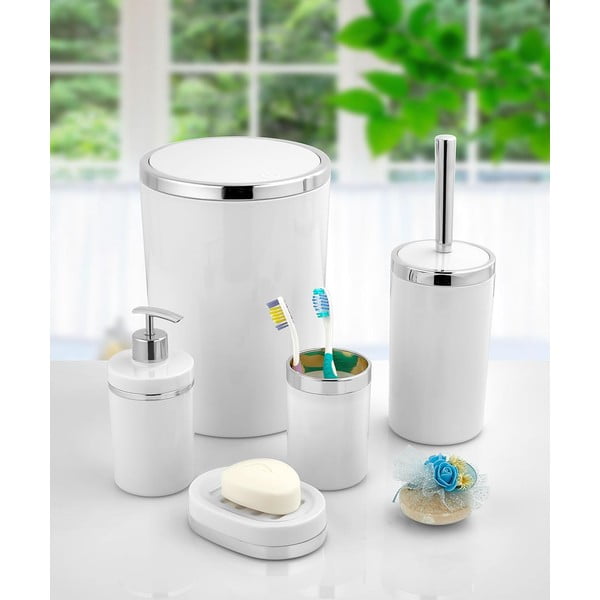 Biela súprava doplnkov do kúpeľne - Oyo Concept-image-1