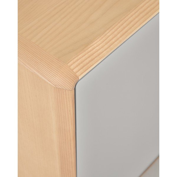 Sivá/v prírodnej farbe komoda v dekore jaseňa 99x78,5x42 cm Anielle – Kave Home-image-4
