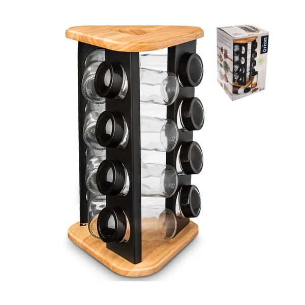 Súprava koreničiek 12 ks so stojanom Black – Orion-image-1