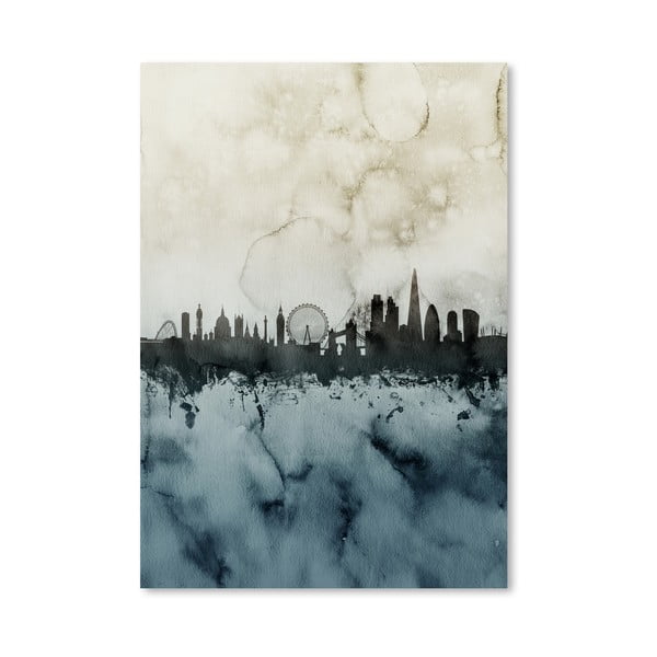 Plagát Americanflat London Town Skyline, 42 x 30 cm