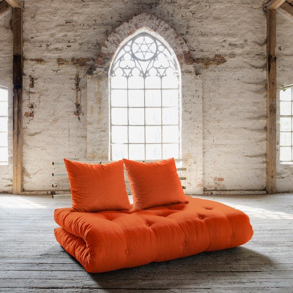 Rozkladacia pohovka Karup Shin Sano Natur/Orange