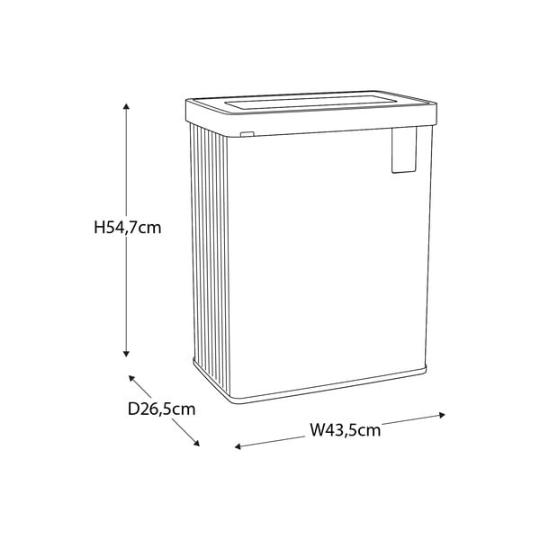Modrý odpadkový kôš na triedený odpad z recyklovaného plastu 54 l Verto Recycle – Curver-image-4
