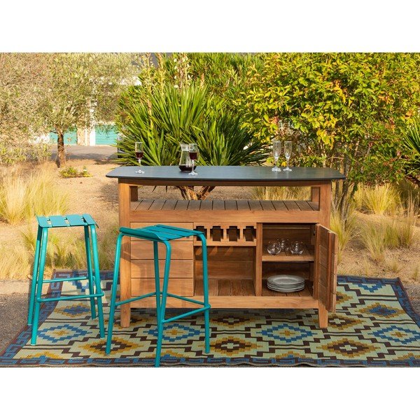 Záhradný barový stolík z tíkového dreva 160x90 cm Navy – Ezeis-image-4