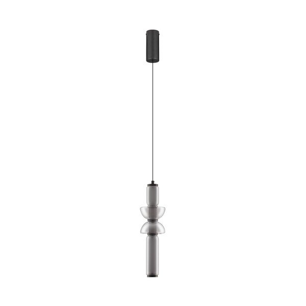 Sivé sklenené LED závesné svietidlo so stmievačom ø 12 cm Ulon – Nova Luce