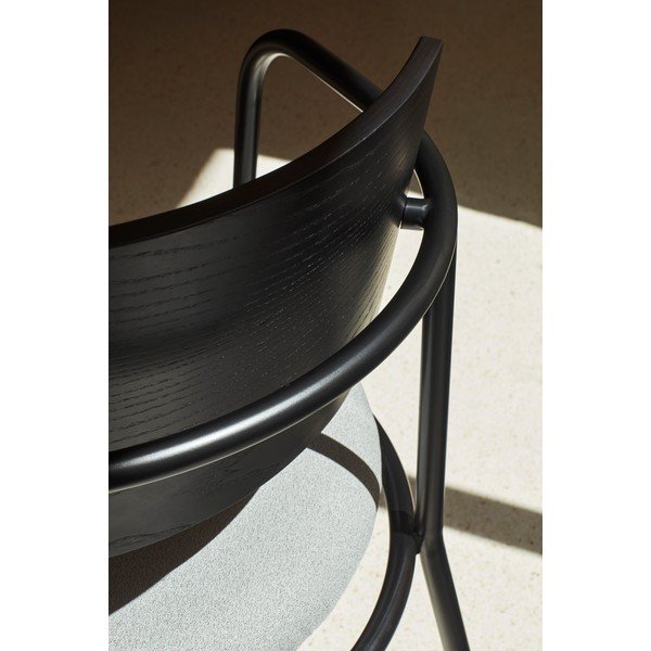 Čierno-sivé kreslo v dekore jaseňa Eclipse - Teulat-image-1