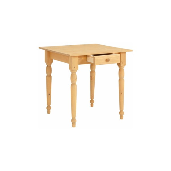 Hnedý jedálenský stôl z borovicového dreva Støraa Normann, 75 x 75 cm