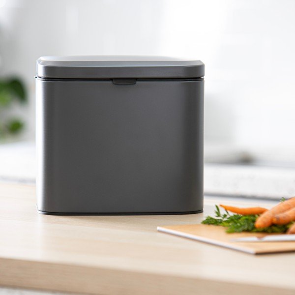 Tmavosivá nádoba na kompostovateľný odpad 4 l Essentials – Ladelle-image-4