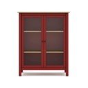 Červená/prírodná vitrína z borovicového dreva 90x110 cm Misti – Marckeric