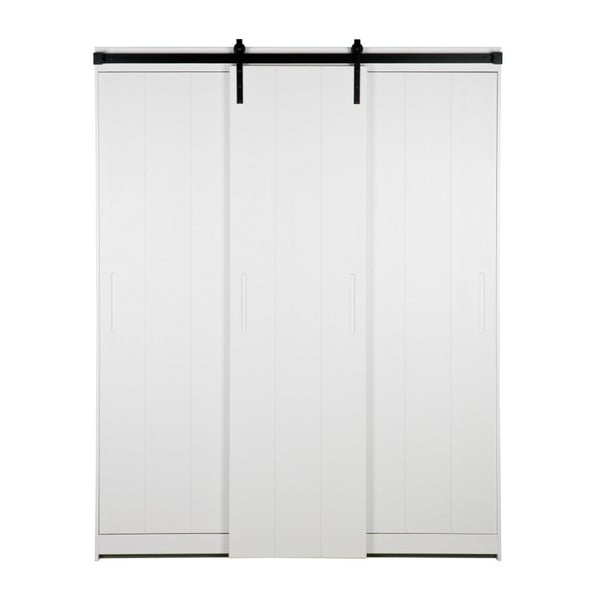 Biela konštrukcia skrine s posuvnými dvermi WOOOD Luuk