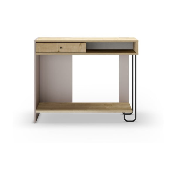 Konzolový stolík s doskou v dubovom dekore 35x100 cm Saturne – Marckeric