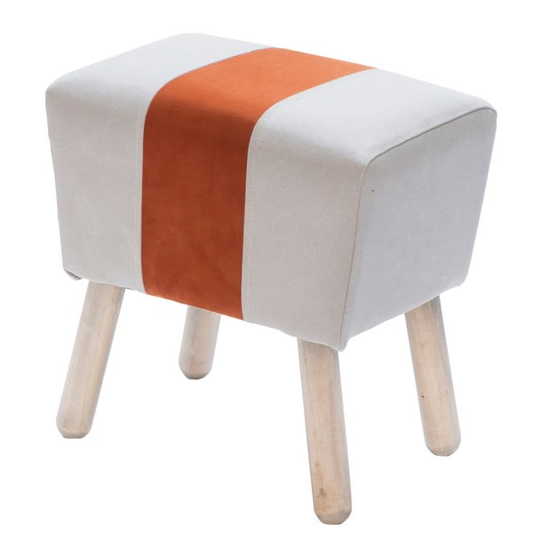 Sivo-oranžová stolička Novita Velvet
