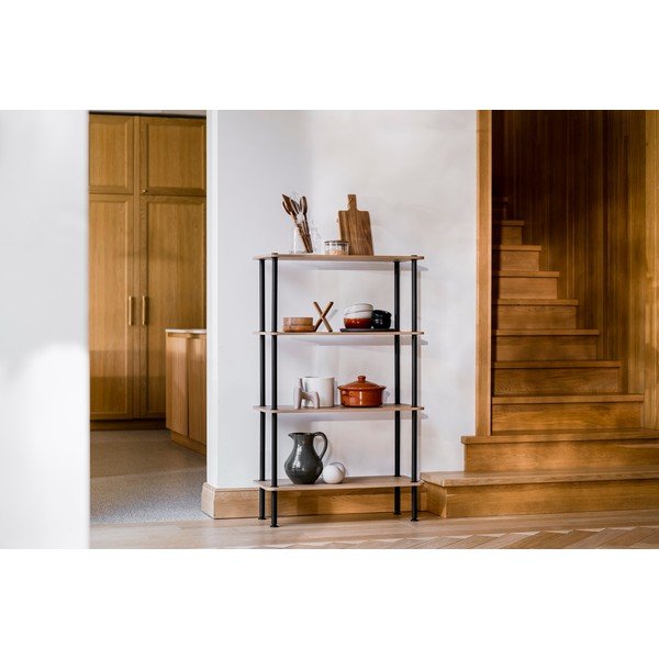 Modrý regál v dekore duba 80x127x35 cm Teidi – noo.ma-image-1