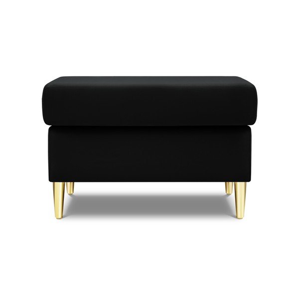 Čierna zamatová podnožka Kyoto – Cosmopolitan Design-image-1