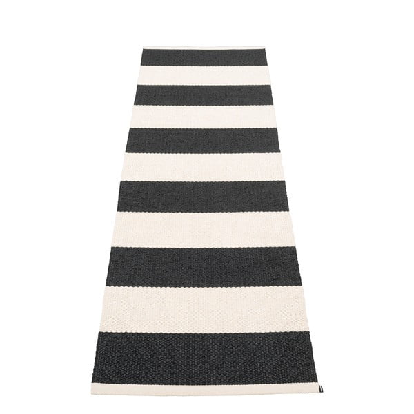 Čierno-biely vnútorný a vonkajší behúň 70x225 cm Bob Black Vanilla – Pappelina