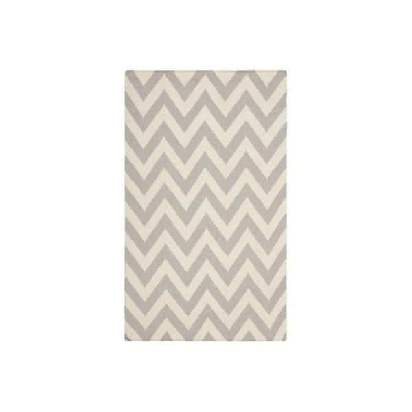 Vlnený koberec Nellaj 91 × 152 cm, sivý