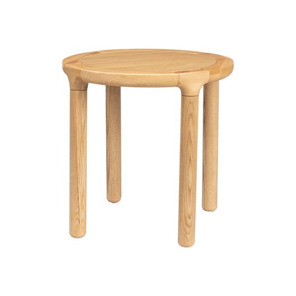 Okrúhly odkladací stolík v dekore duba ø 45 cm Storm – Zuiver