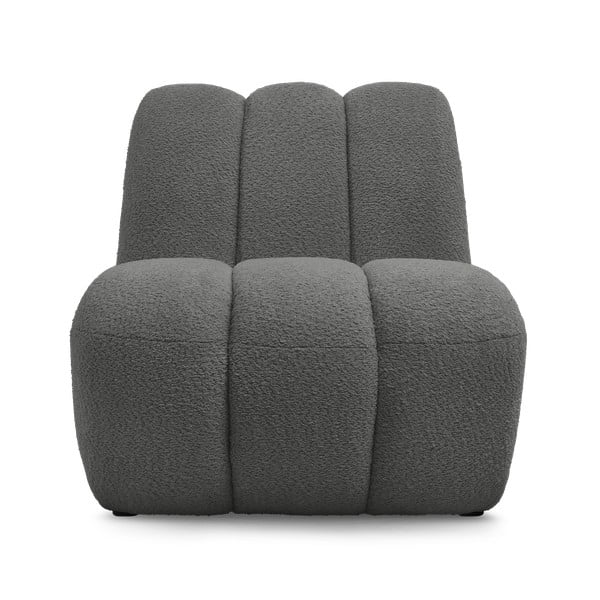 Tmavosivé kreslo z textílie buklé Janissaire – Bobochic Paris-image-3