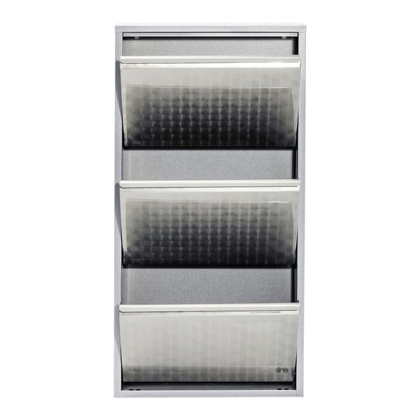 Kovová skrinka na topánky v striebornej farbe Kare Design Caruso-image-1