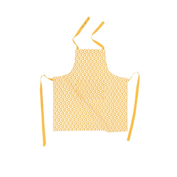Žltá bavlnená zástera Tiseco Home Studio Hexagon