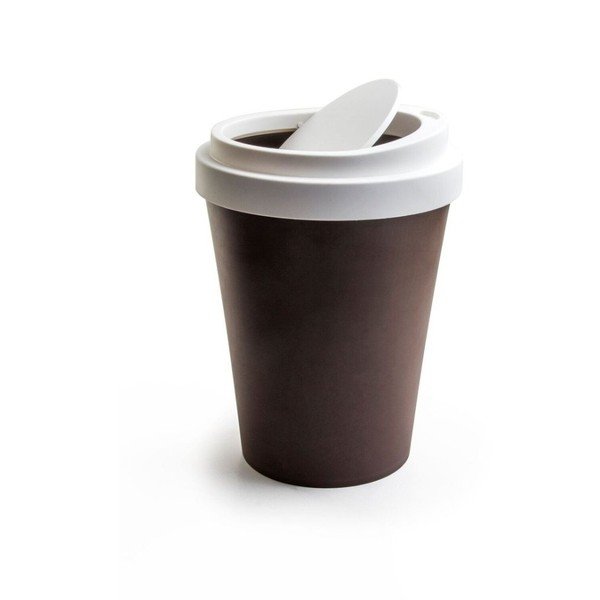 Hnedo-biely odpadkový kôš Qualy&CO Coffee Bin-image-2