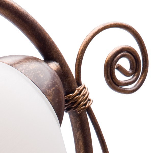 Bielo-hnedá stolová lampa so skleneným tienidlom (výška 39 cm) Retro Ii – LAMKUR-image-3